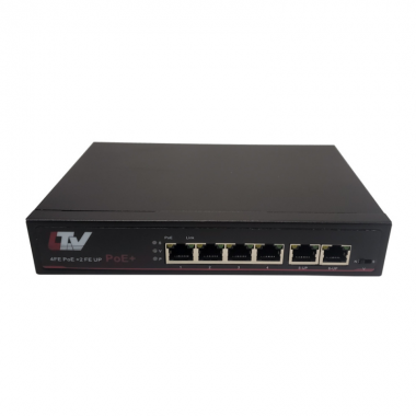 Фотография товара 'LTV LTV-2S04F2U-P 4-портовый коммутатор Ethernet с поддержкой PoE'