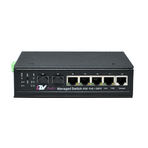 Фотография товара 'LTV LTV-2SI04G2S-MP управляемый коммутатор, дальность передачи до 100 м'