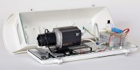 LTV Термокожух, -50°C...+50°С, IP68, два нагревателя, боковое открытие, встроенный блок питания 12В (1,5А) HOV-260H-12-24